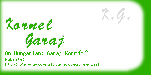 kornel garaj business card